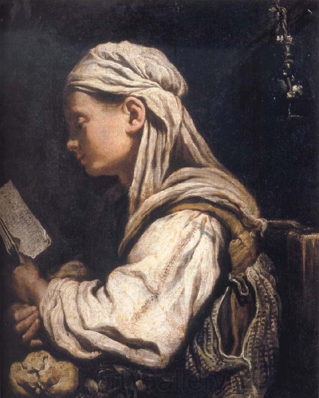 Domenico Fetti Girl Reading Spain oil painting art